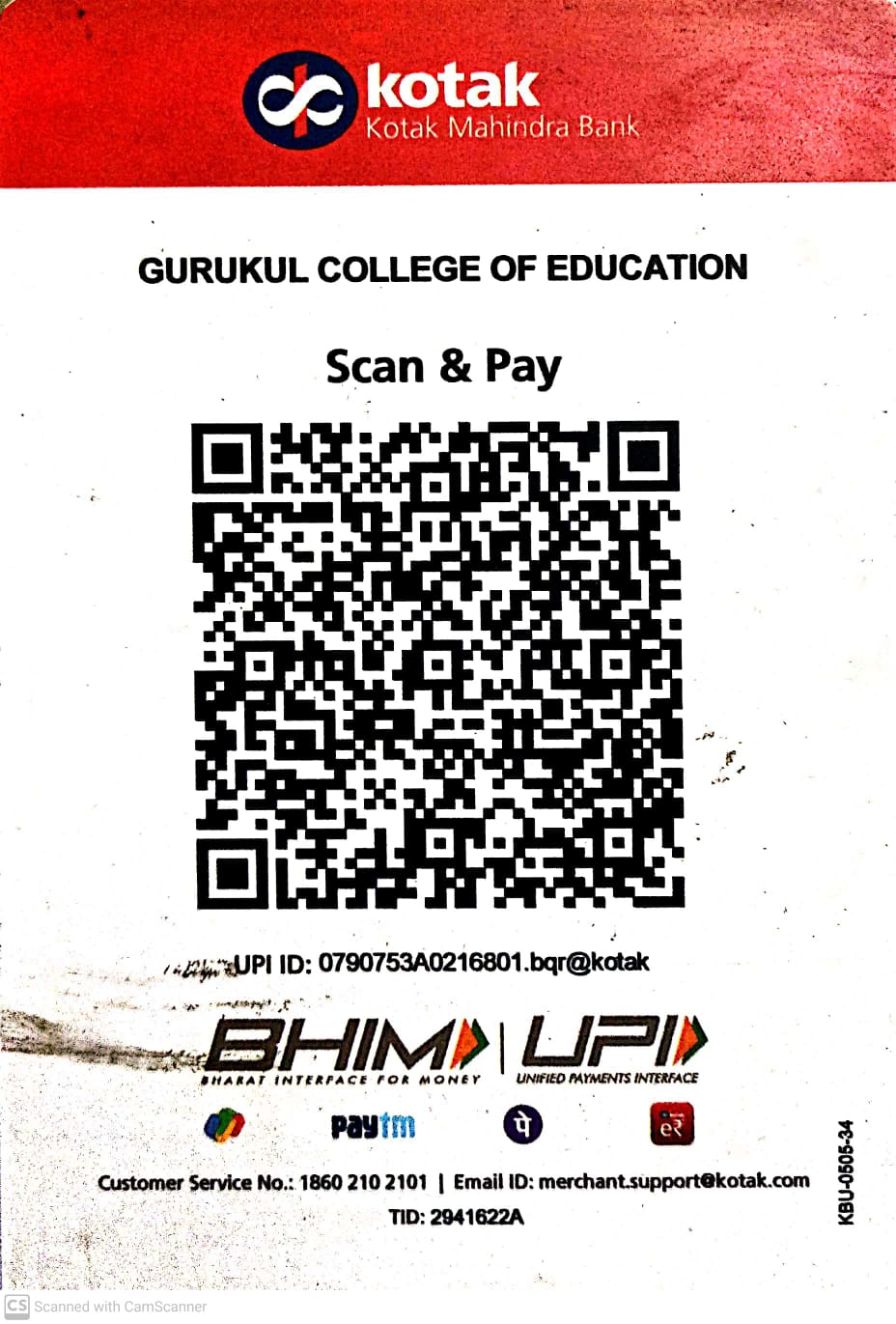 Bank payment QR code